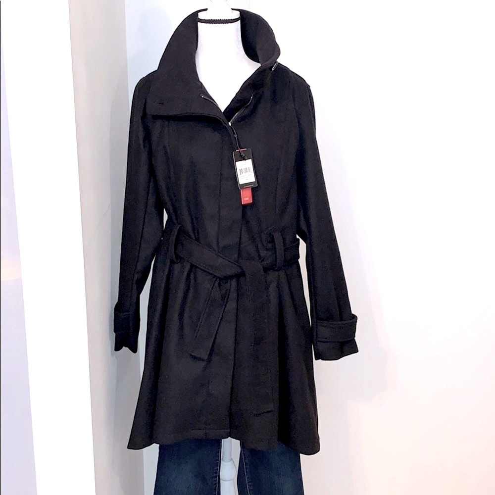 Yoki Outerwear Winter Trench Coat Black Lined NWT❄️